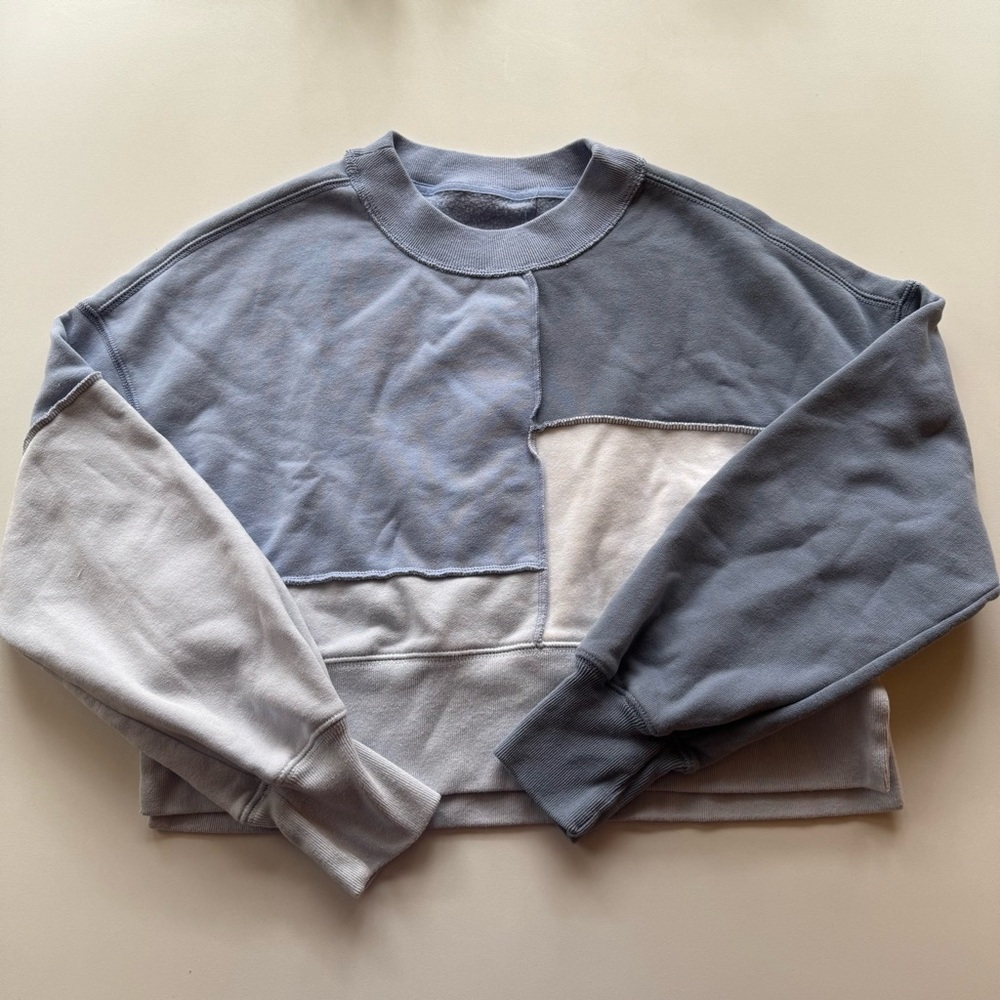 Abercrombie & Fitch Light Blue Fleece Crewneck